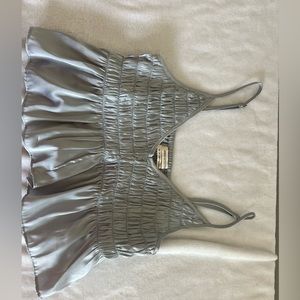 Urban Outfitters silver/blue top